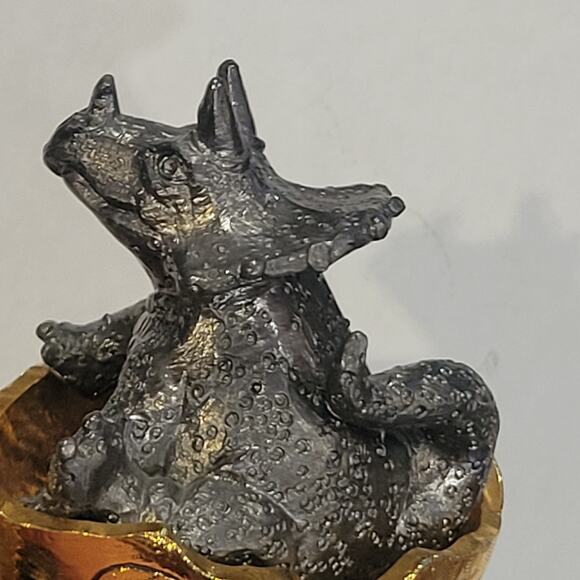 MICHAEL RICKER 1993 Limited Hatching Triceratops Figurine Pewter 2086 of 3000 - Picture 7 of 13